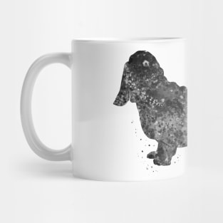 Basset Hound Dog black and white Mug